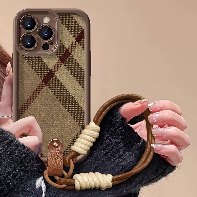 Samsung Galaxy S24 - Etui na telefon z brązowymi paskami,
